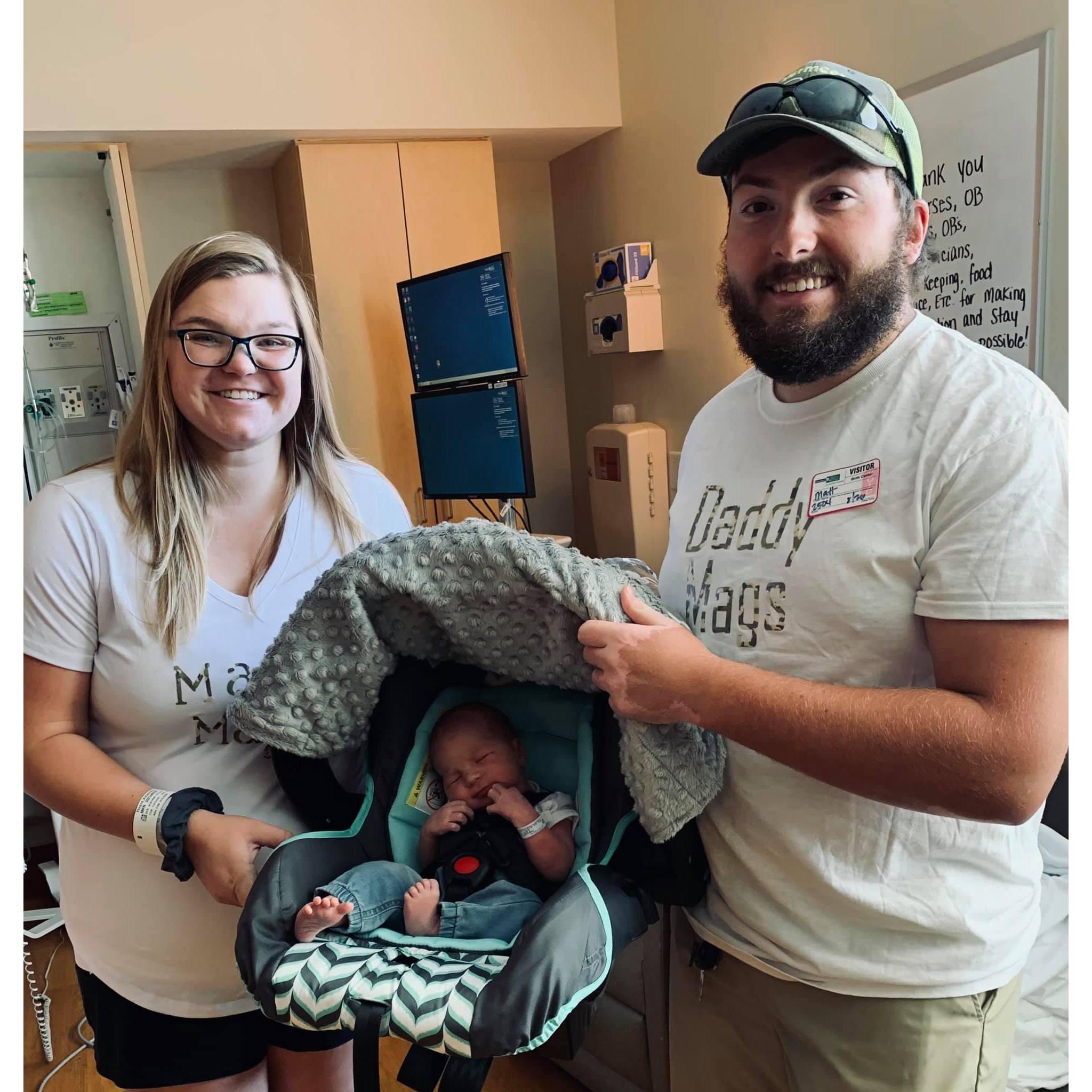 Going home from the hospital August 2020 with Norlin