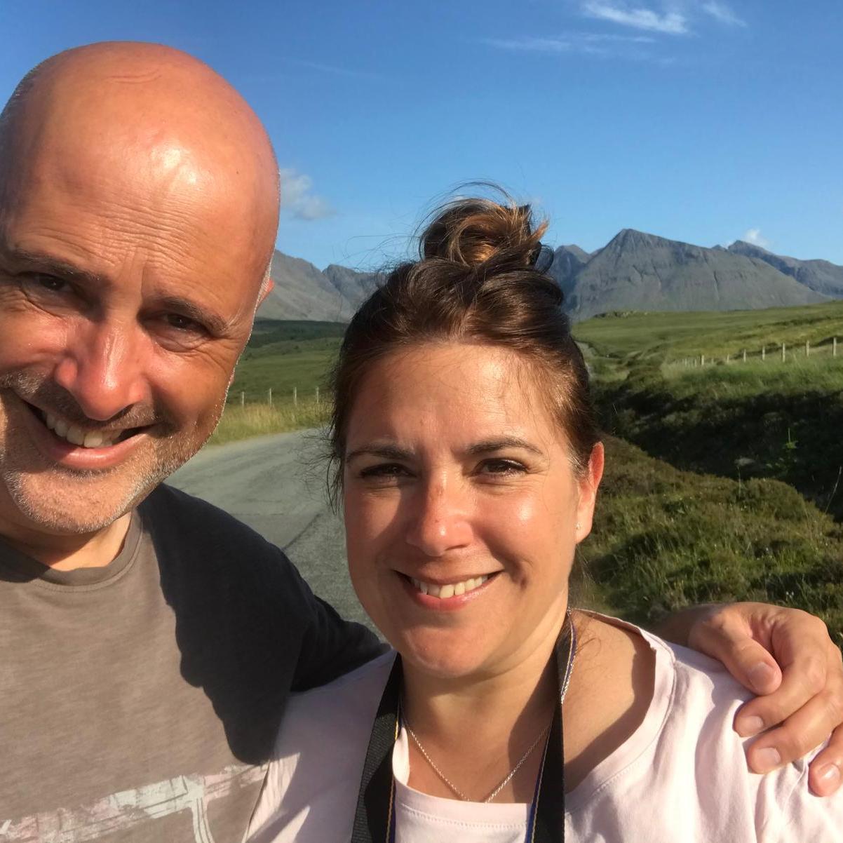 We loved our time in Scotland, especially as the sun shone! A view of the stunning Cuillin Hills mountain range in the background