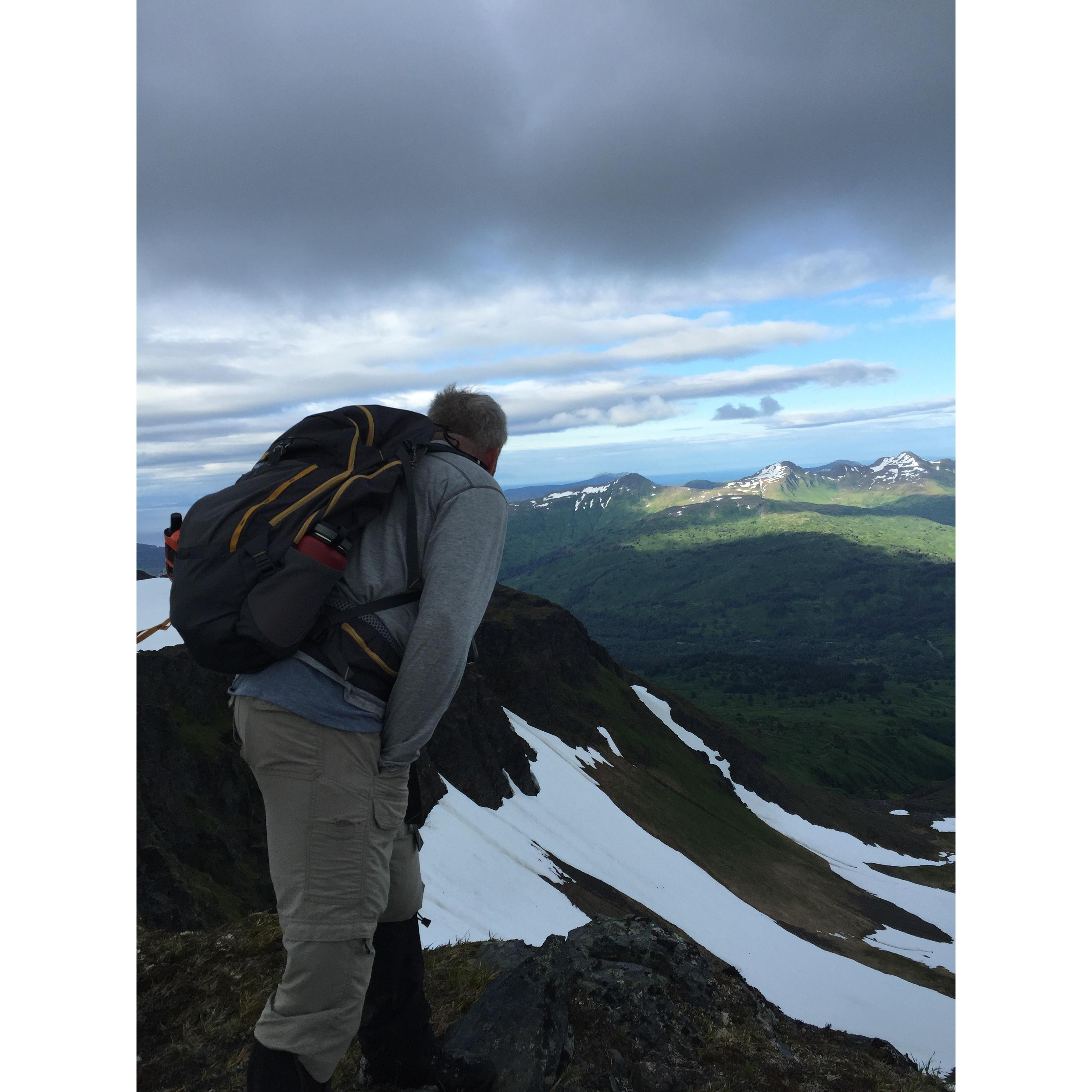 Hiking Sharatine Mt. outside of Kodiak