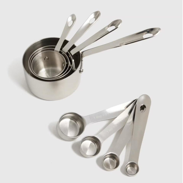 Stainless Steel Measuring Cups & Spoons Set