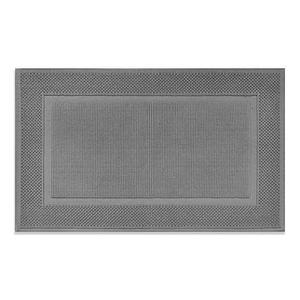 Wamsutta® Jacquard 20-Inch x 33-Inch Ring-Spun Cotton Bath Rug in Grey