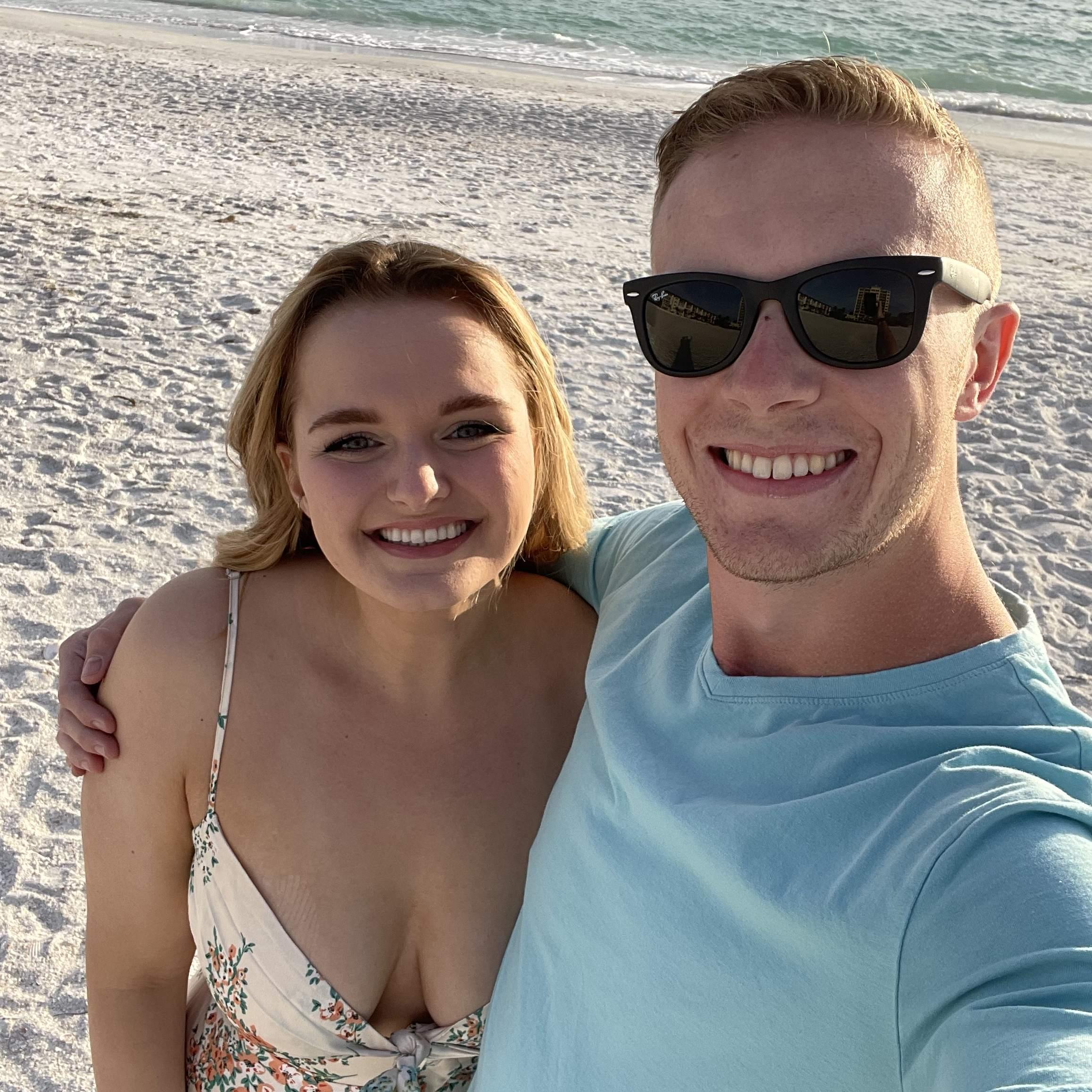 The selfie Blake sent the photographer so she could spot us on the beach...meanwhile Kaitlyn thought he was sending it to his mom.