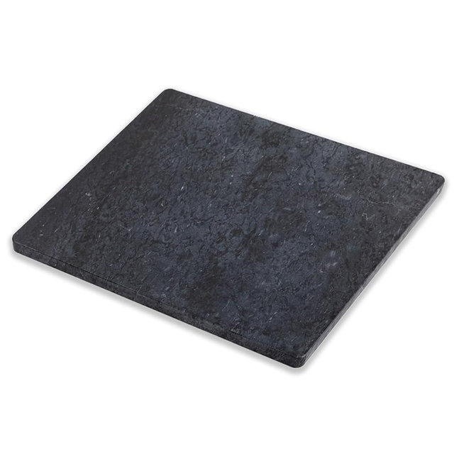 Diflart Natural Marble Stone Cutting Board for Kitchen, 16x20 Inch, Black, Marble Slab Pastry Board Large with Non Slip Feets for Keep the Dough Cool and Chocolate Tempering, Pack of 1 Pcs