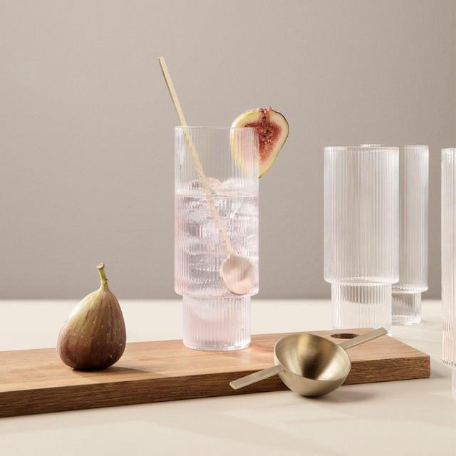 Ripple Long Drink Glasses (Set of 4) - TRNK