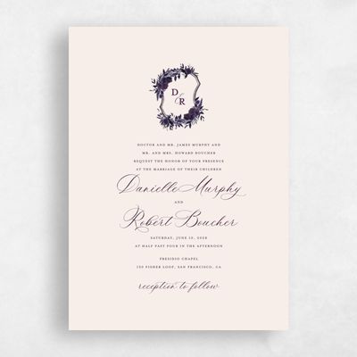 Beige Wedding Invitation - Chai Classic