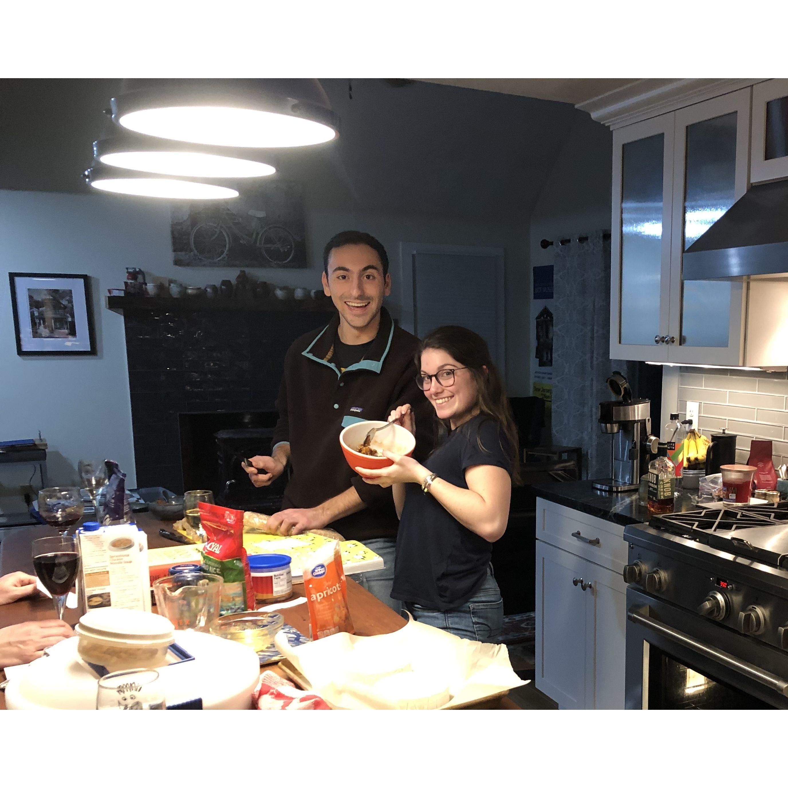 Cooking in MA, 2019.