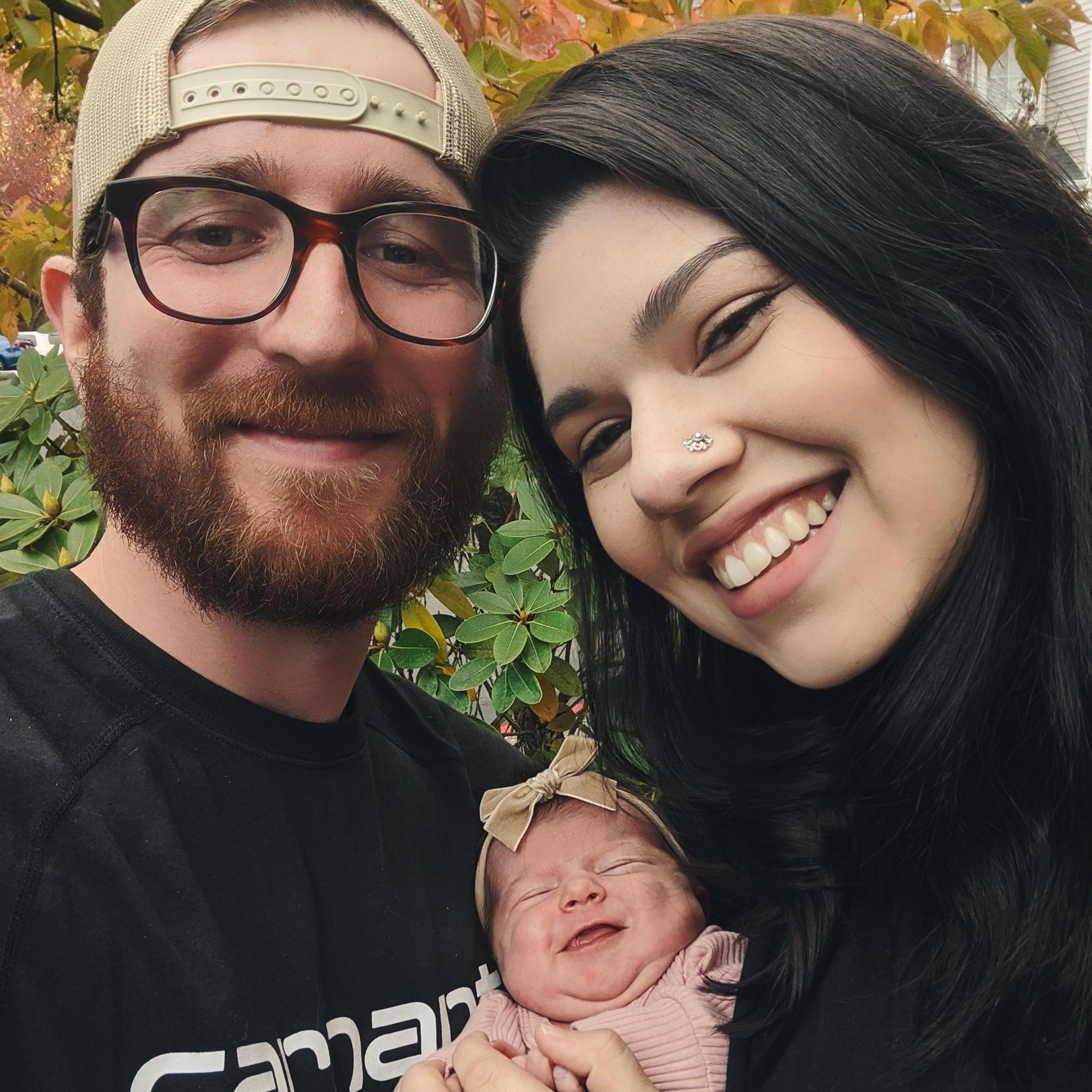 Just us with our beautiful baby girl, Whitley Sage! We are completely obsessed with this sweet thing!