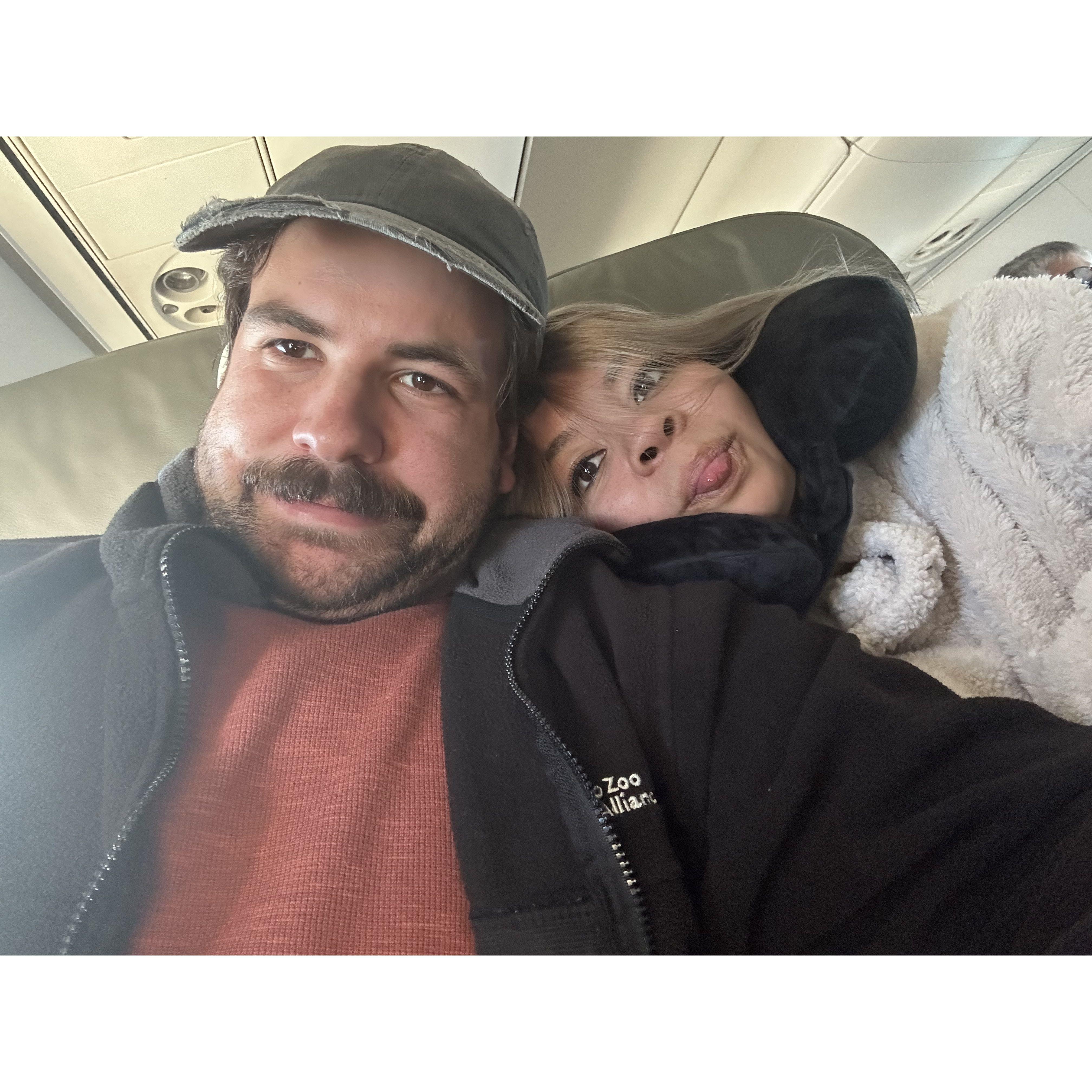 Flight home from Vermont had us like 🥴😵💫
