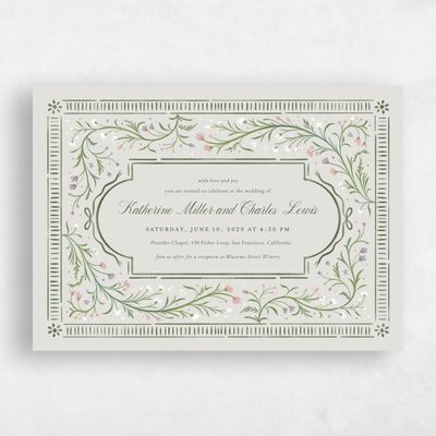 Green Landscape Wedding Invitation - Querida Landscape