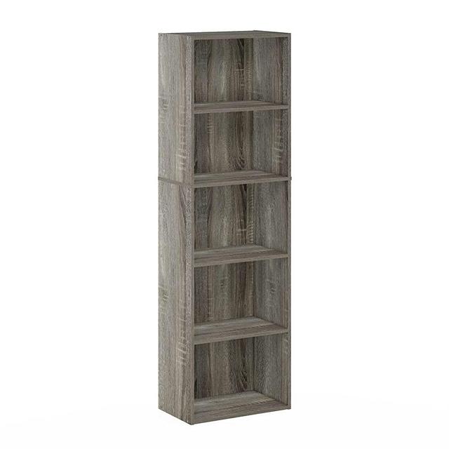 Furinno Luder Bookcase / Bookshelf / Storage Shelves, 5-Tier, French Oak