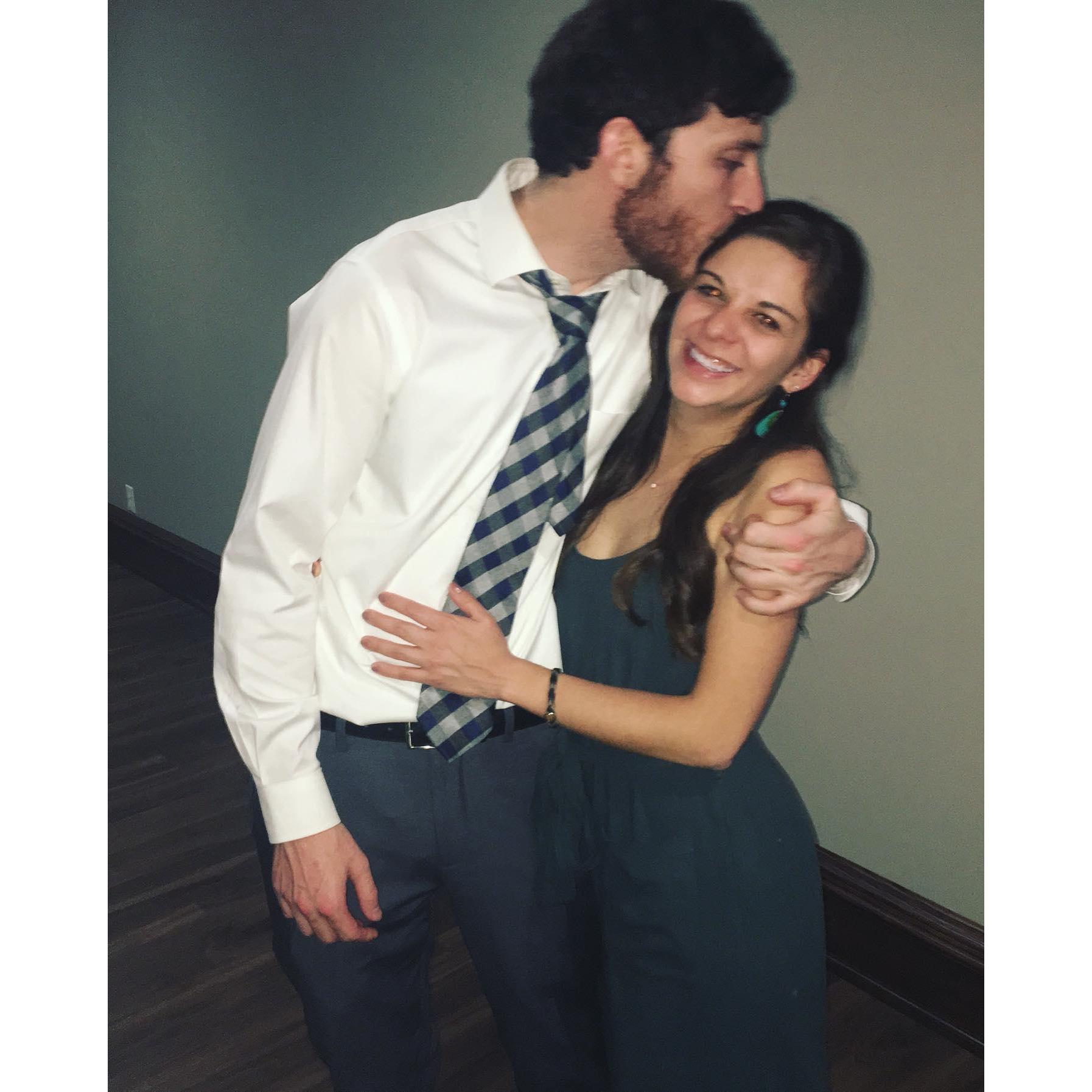 Vince asked Jess's parents for their blessing to get engaged the day after this photo was taken.