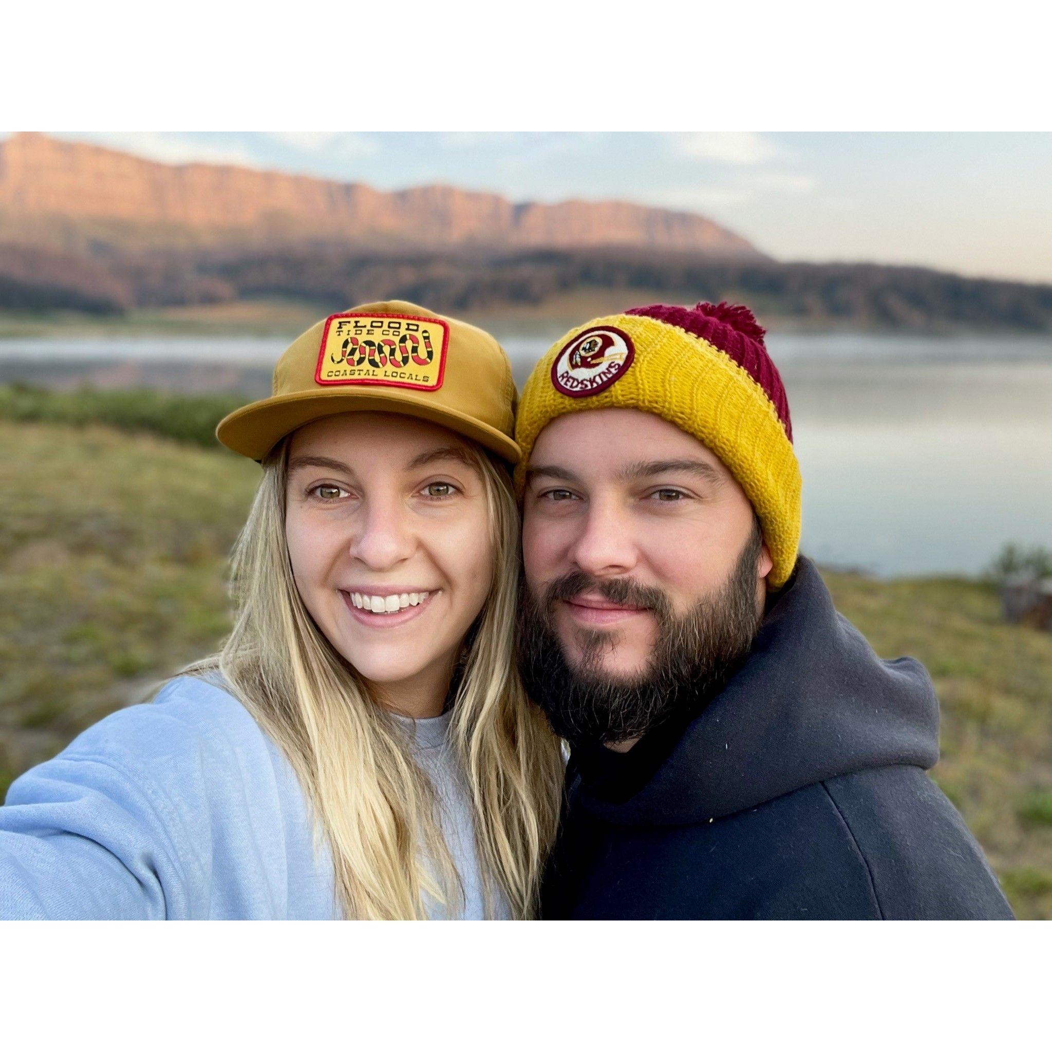 Our trip to Yellowstone. We both ended up getting Covid during this trip and it sure was not super enjoyable to be camping at that time.