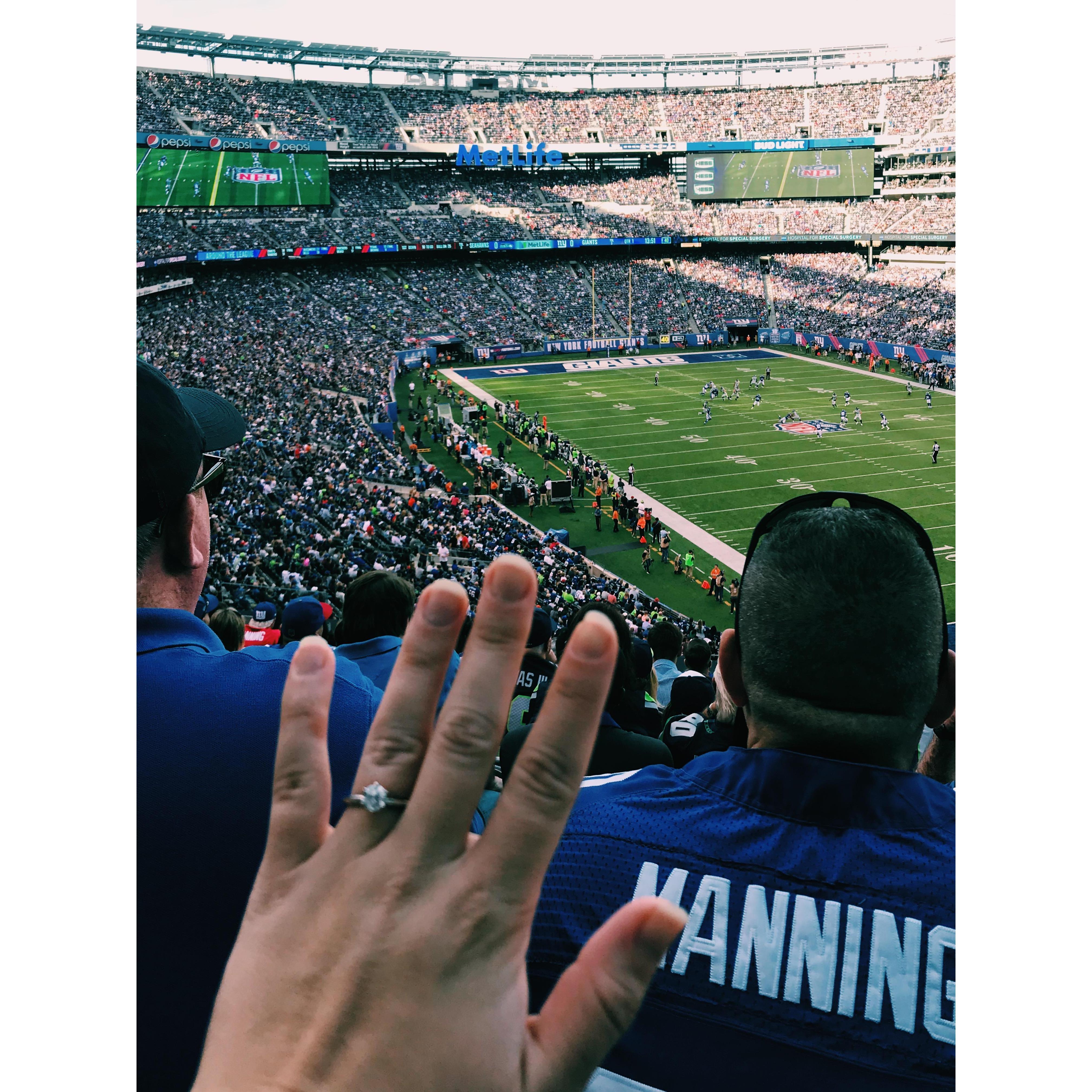 At the game