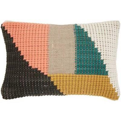 Life Styles Woven Geometric Lumbar Throw Pillow - Mina Victory