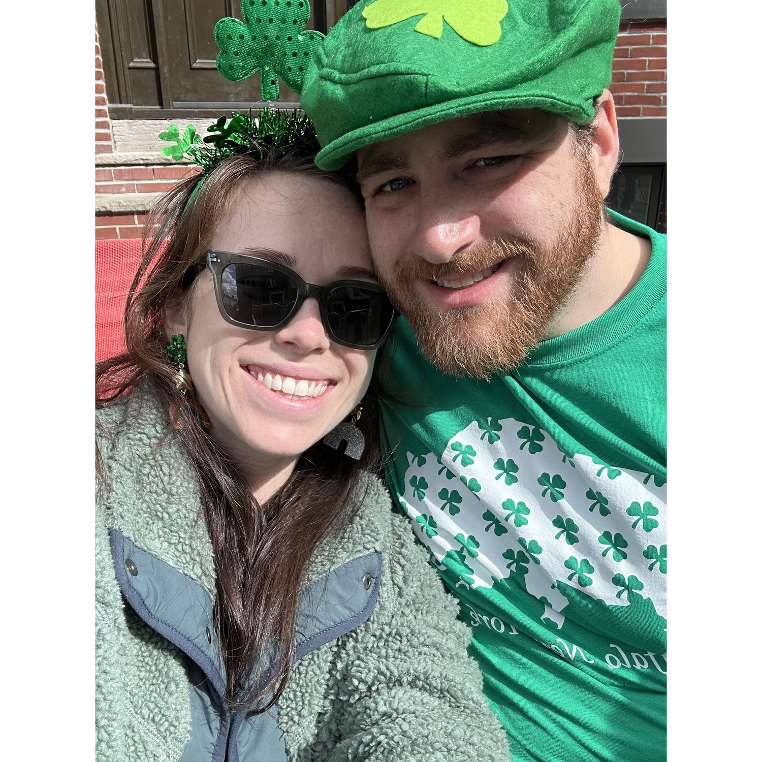 Enjoying the St. Patrick's Day Parade in South Boston