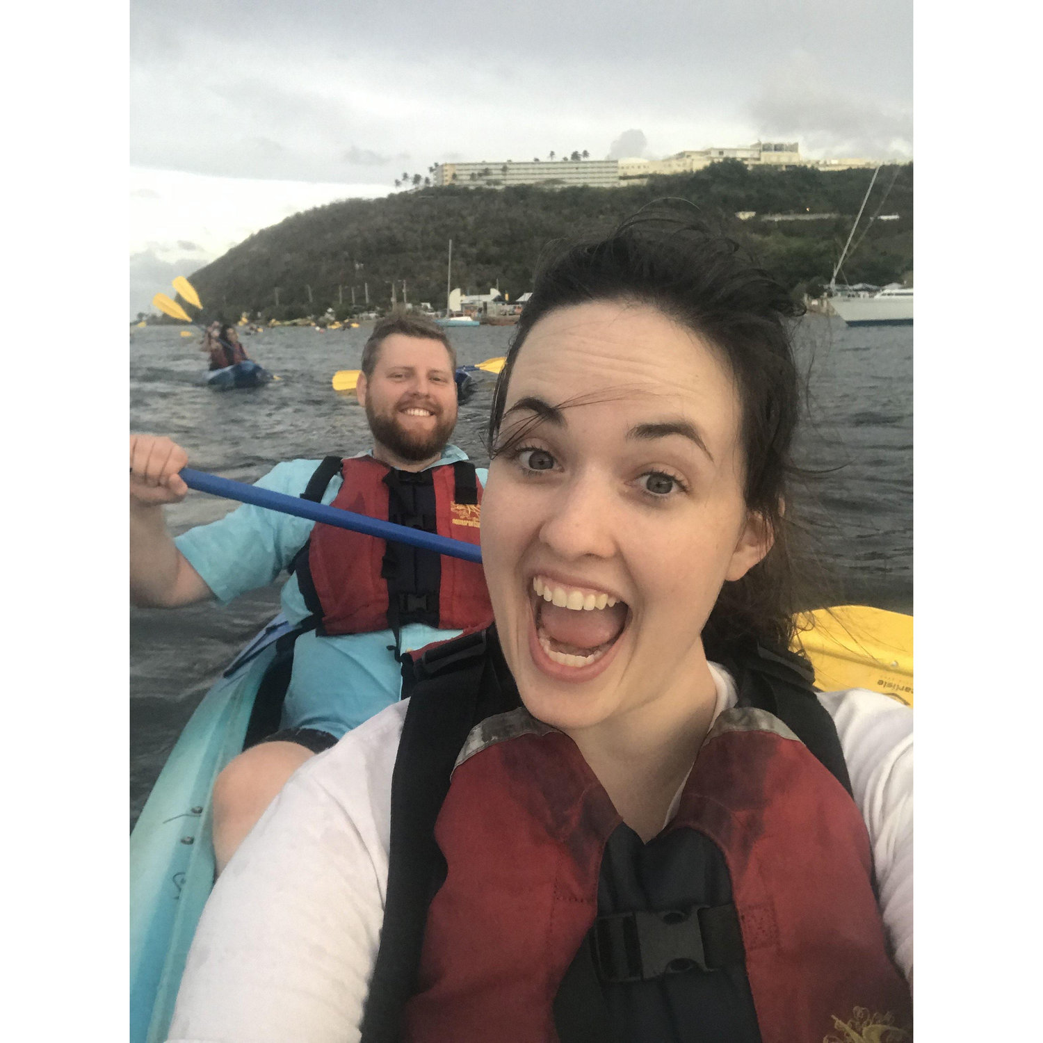 Kayaking in Bioluminescent Bay