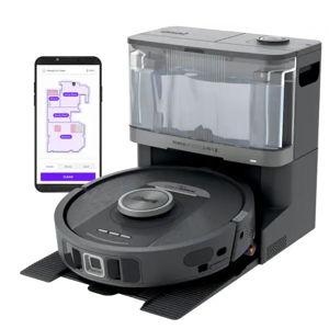 Shark - Robot Vacuum & Mop PowerDetect NeverTouch, Combo, Self-Emptying & Self-Refilling, 60-Day Debris Capacity with Pad Dry - Gaia Grey