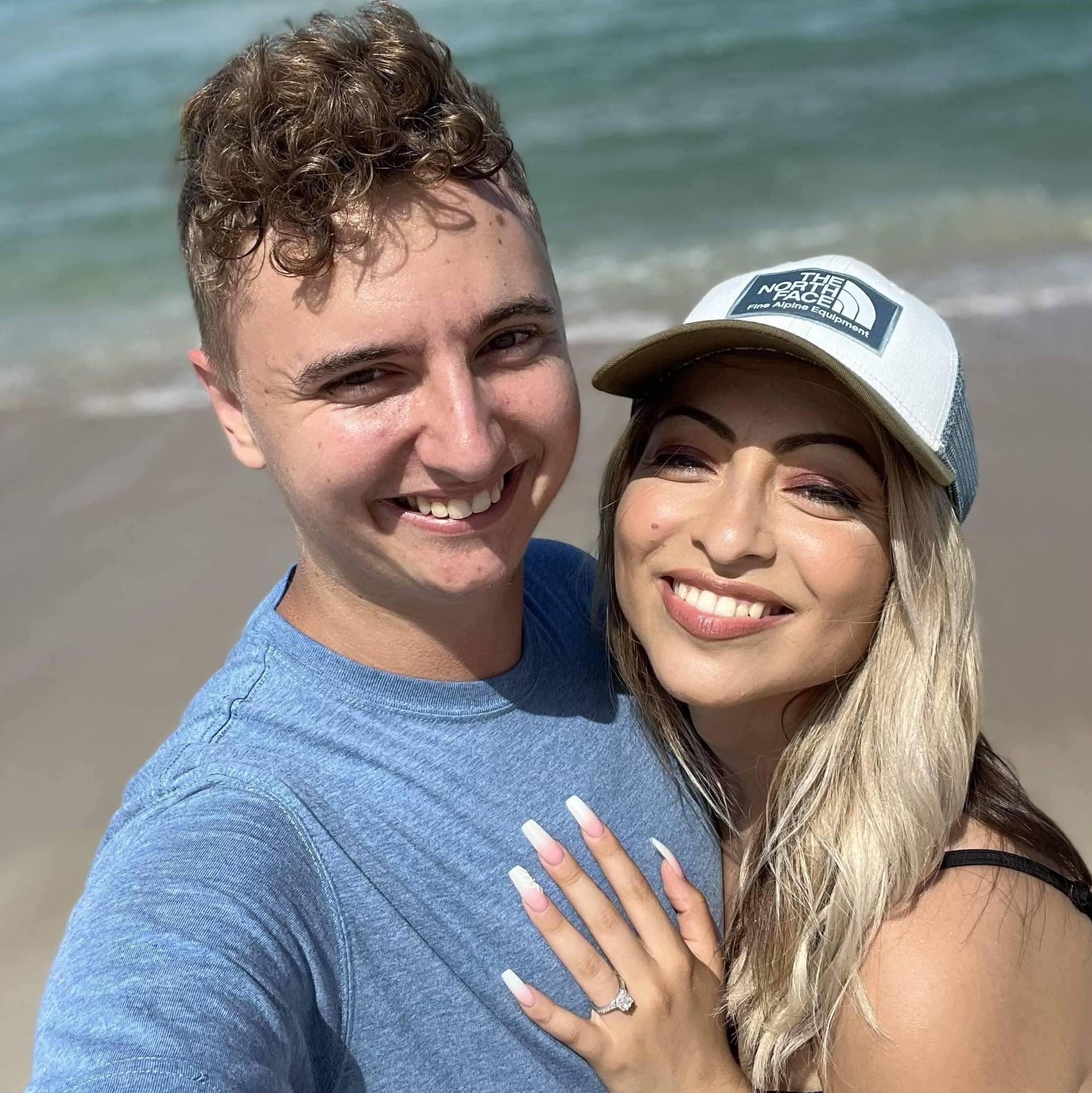 Our first time to Florida, shortly after getting engaged.