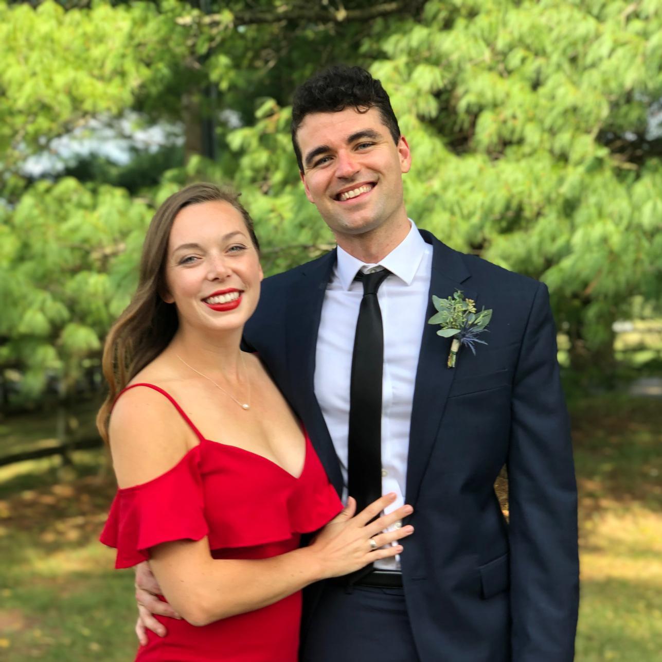 Our first wedding together, September 2019.