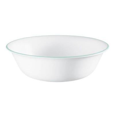 Corelle 18oz Glass Delano Dining Bowls Teal/White