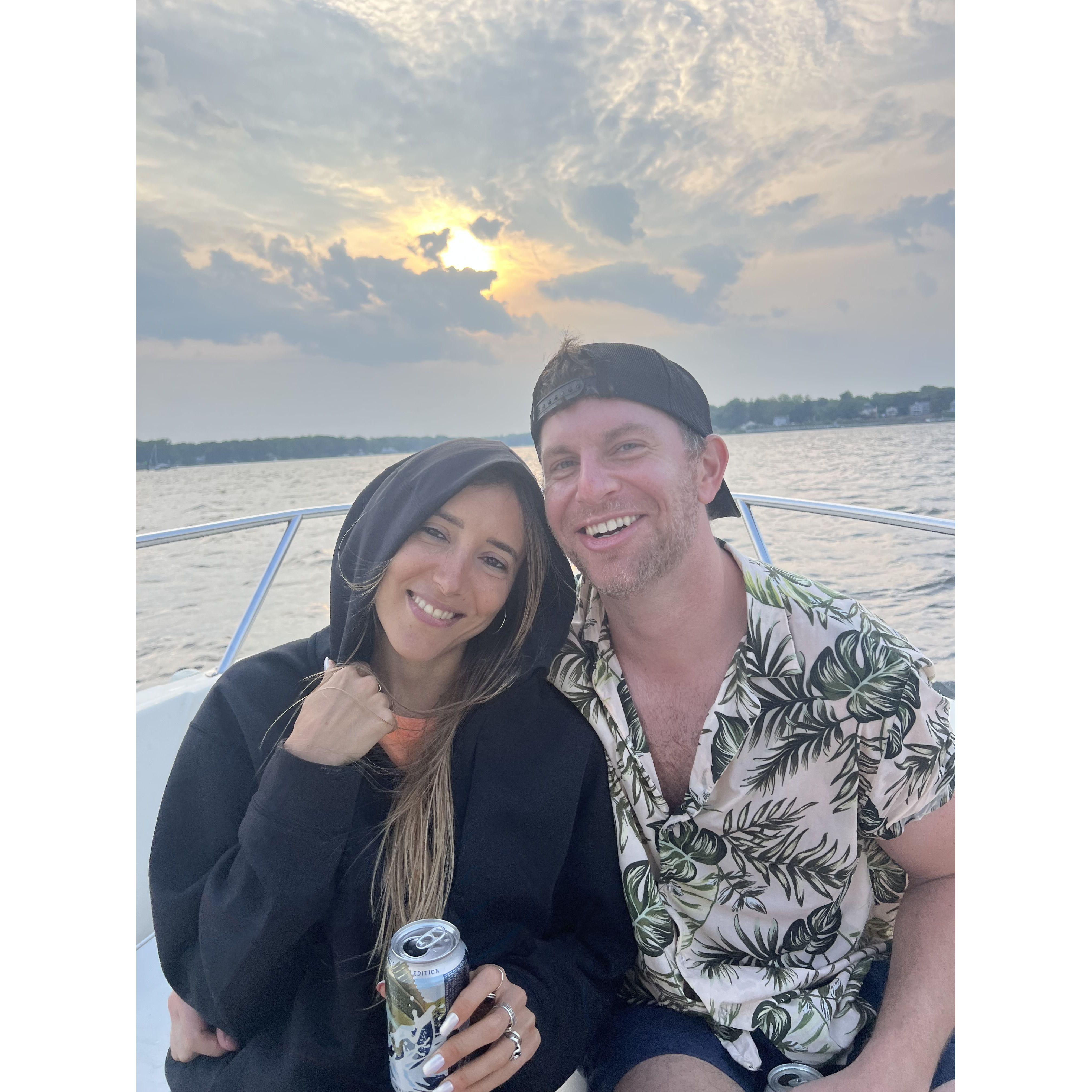 On Sean's cousin David's boat in Annapolis