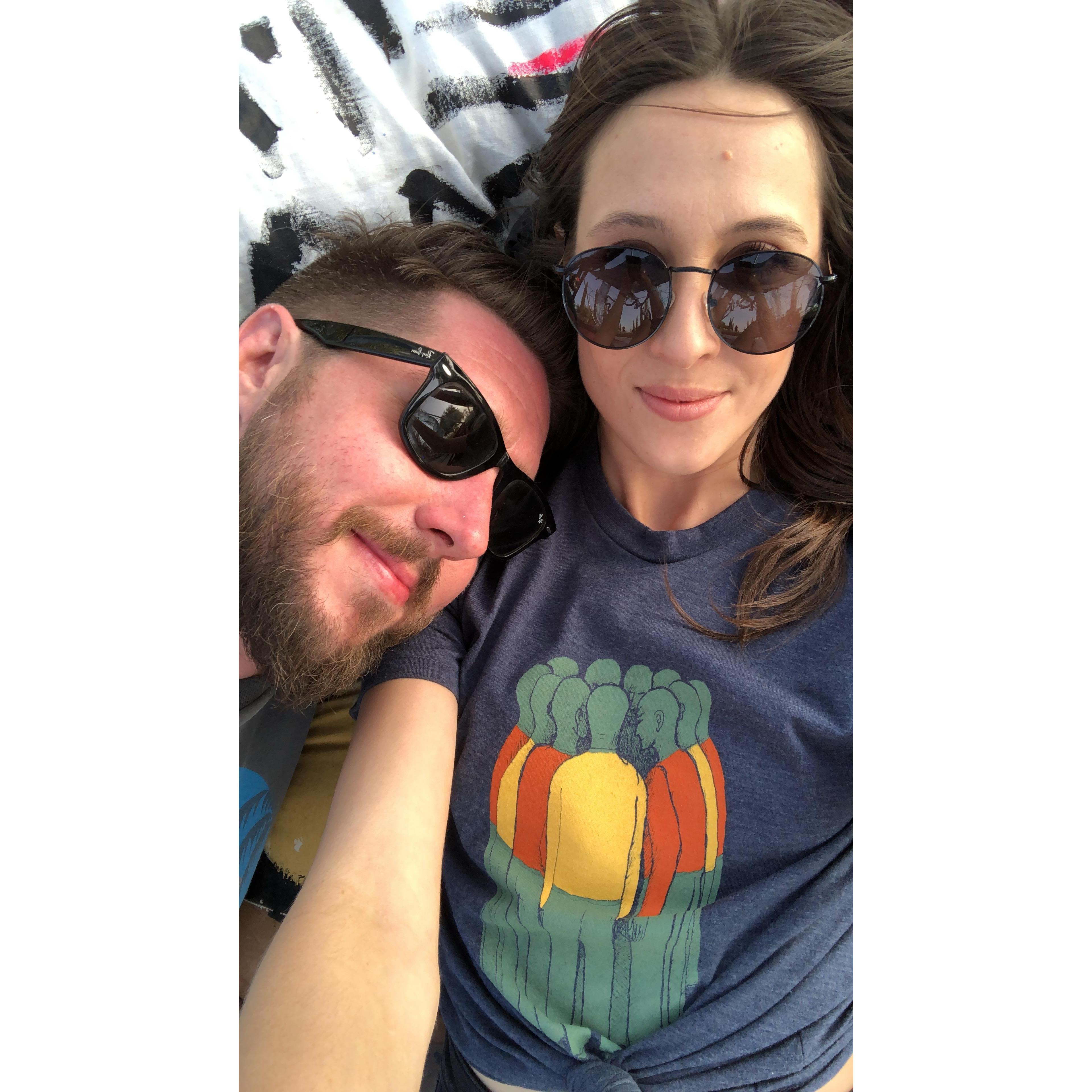 Devin and I at Arcosanti for a musical festival.