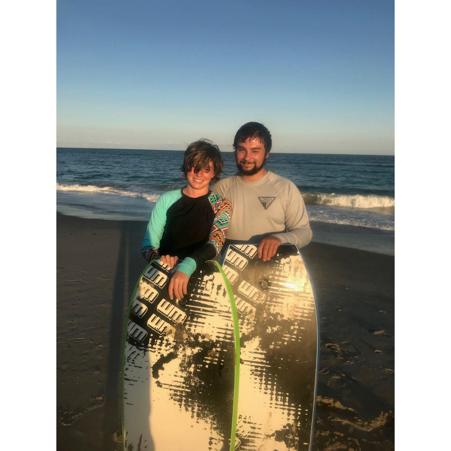 Our first time at the beach with my family.