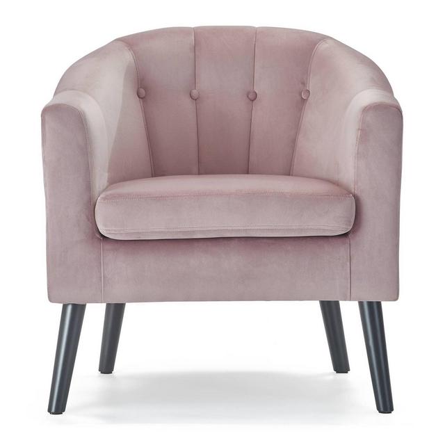 Ivey Tufted Accent Chair Pink - Adore Decor