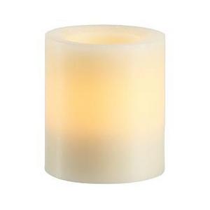 Flameless Wax Pillar Candle - Ivory, 4 x 4.5"
