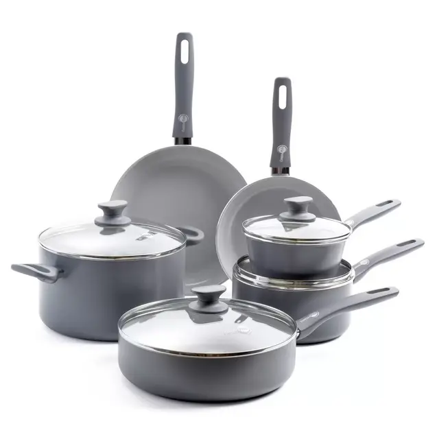 GreenPan™ Dover Ceramic Nonstick Aluminum 10-Piece Cookware Set