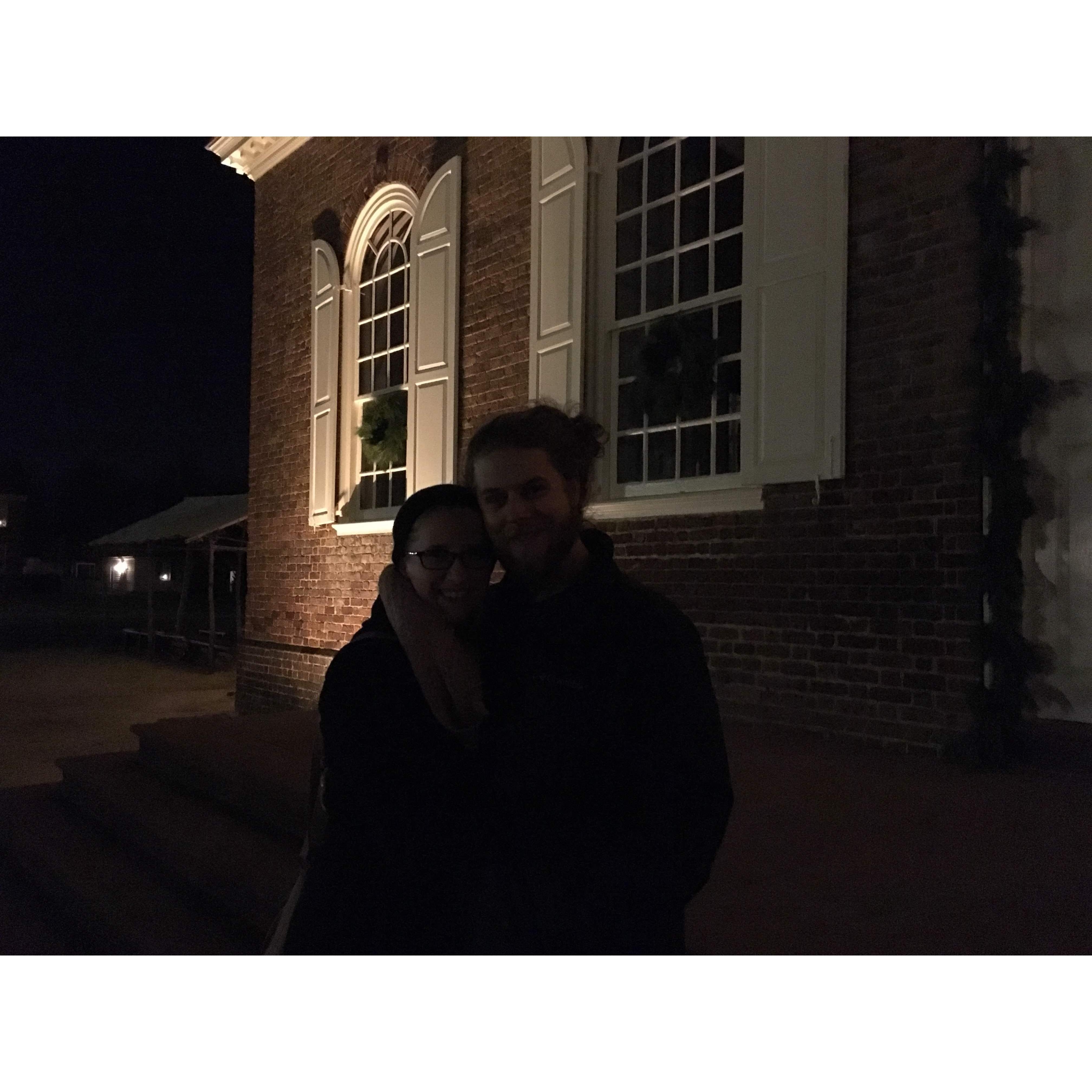Kaitlin and I ended 2018 at the Williamsburg Conference. This included a date night out to Colonial Williamsburg. (December 2018)