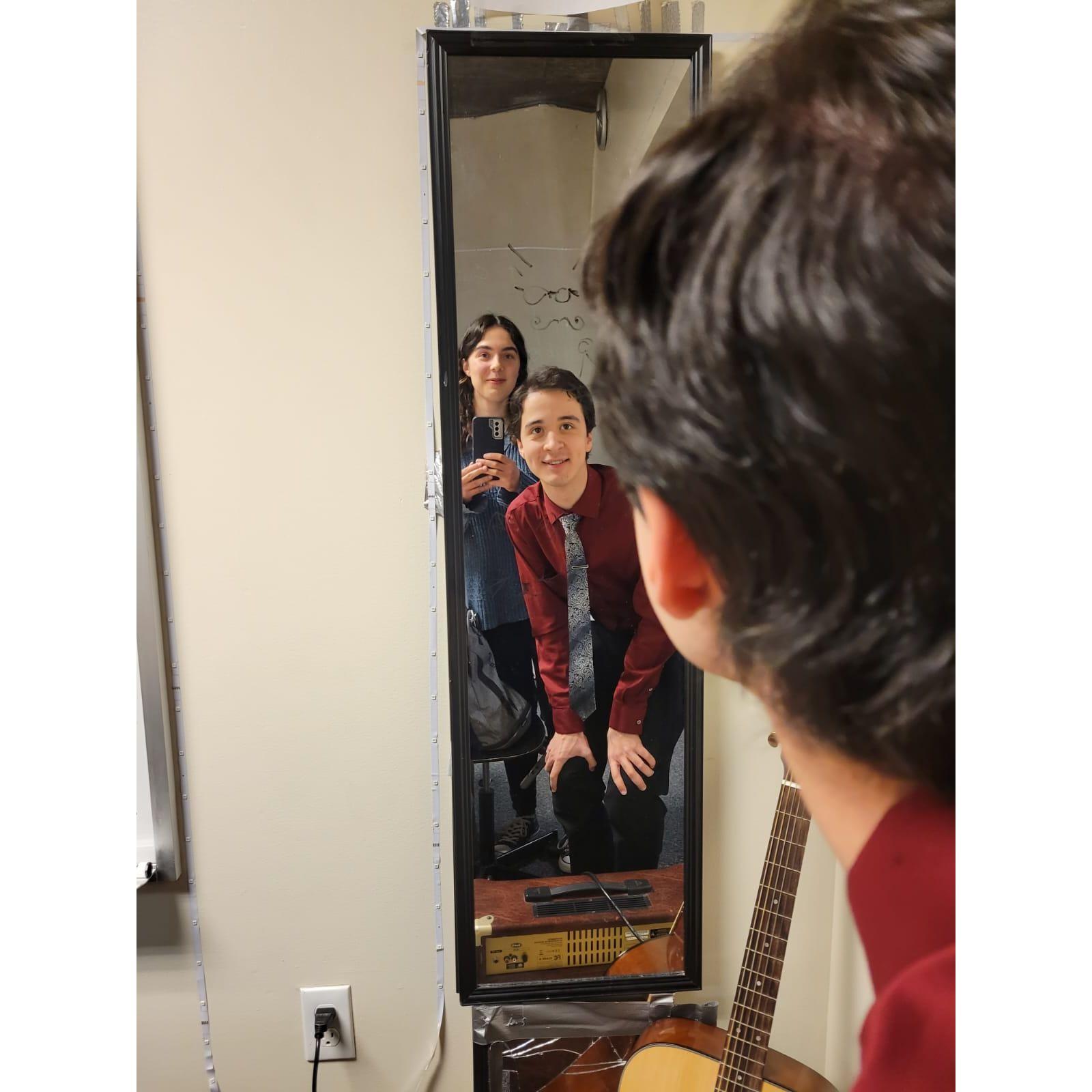 Having fun in the Simmons lounge