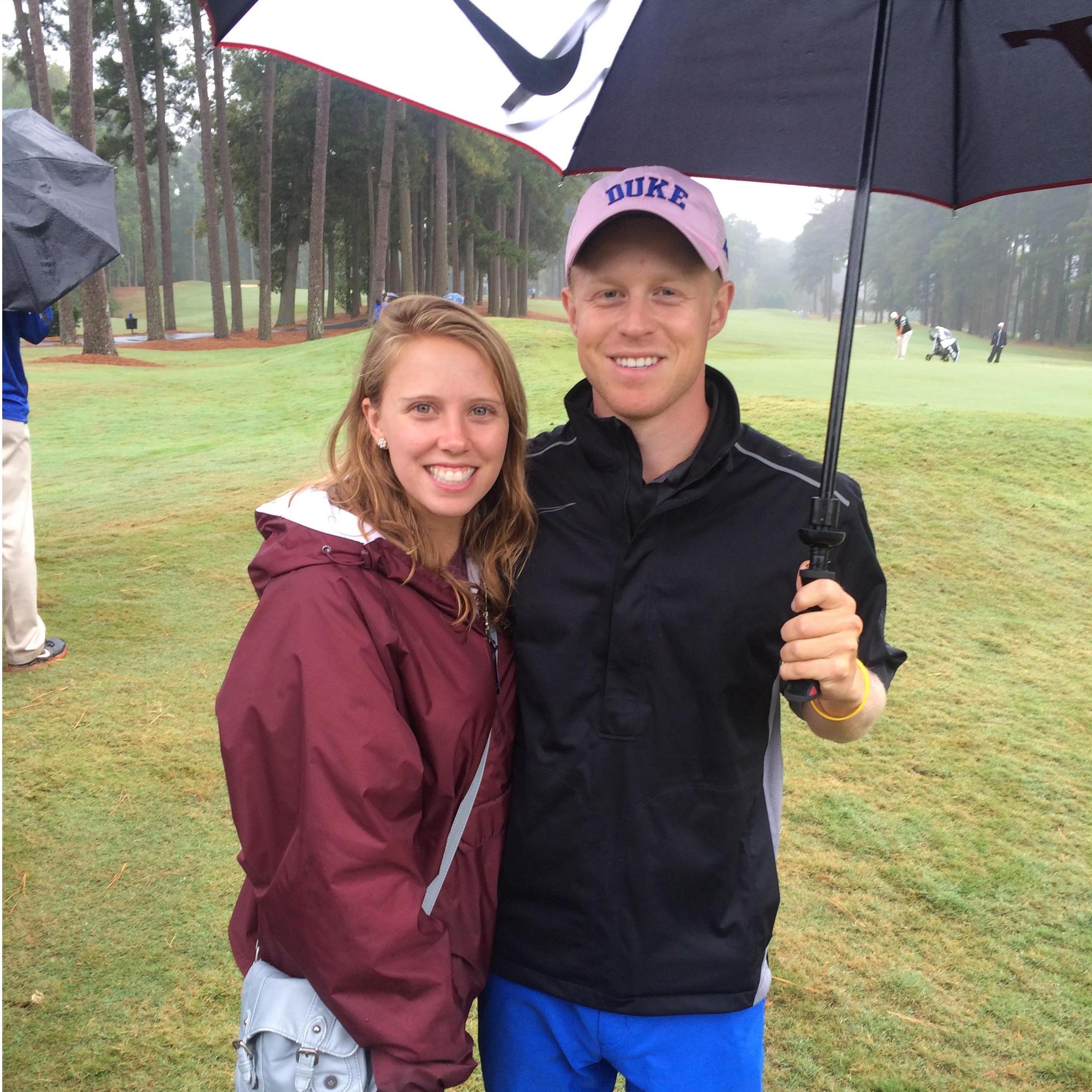 Sarah loved to watch Turner golf, both at Duke and in his professional years. This tournament was during the Rod Meyers Invitational, hosted by Duke during our senior year.