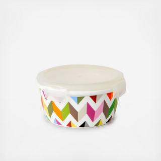 Ziggy Large Round Porcelain Storage Container, Set of 2