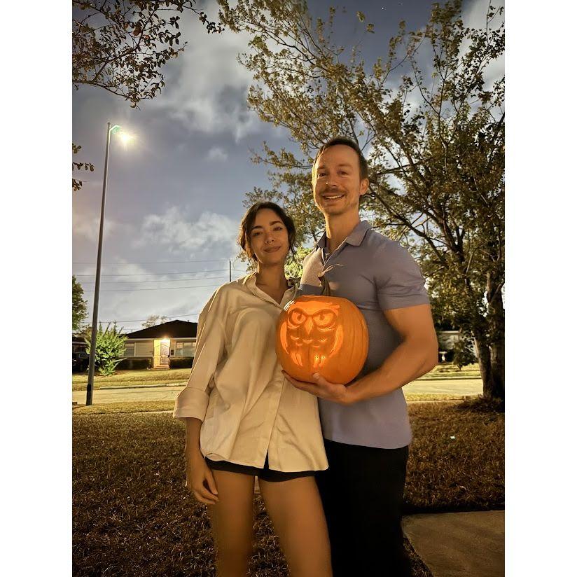 First Halloween carving chaos: 10/10 would do again