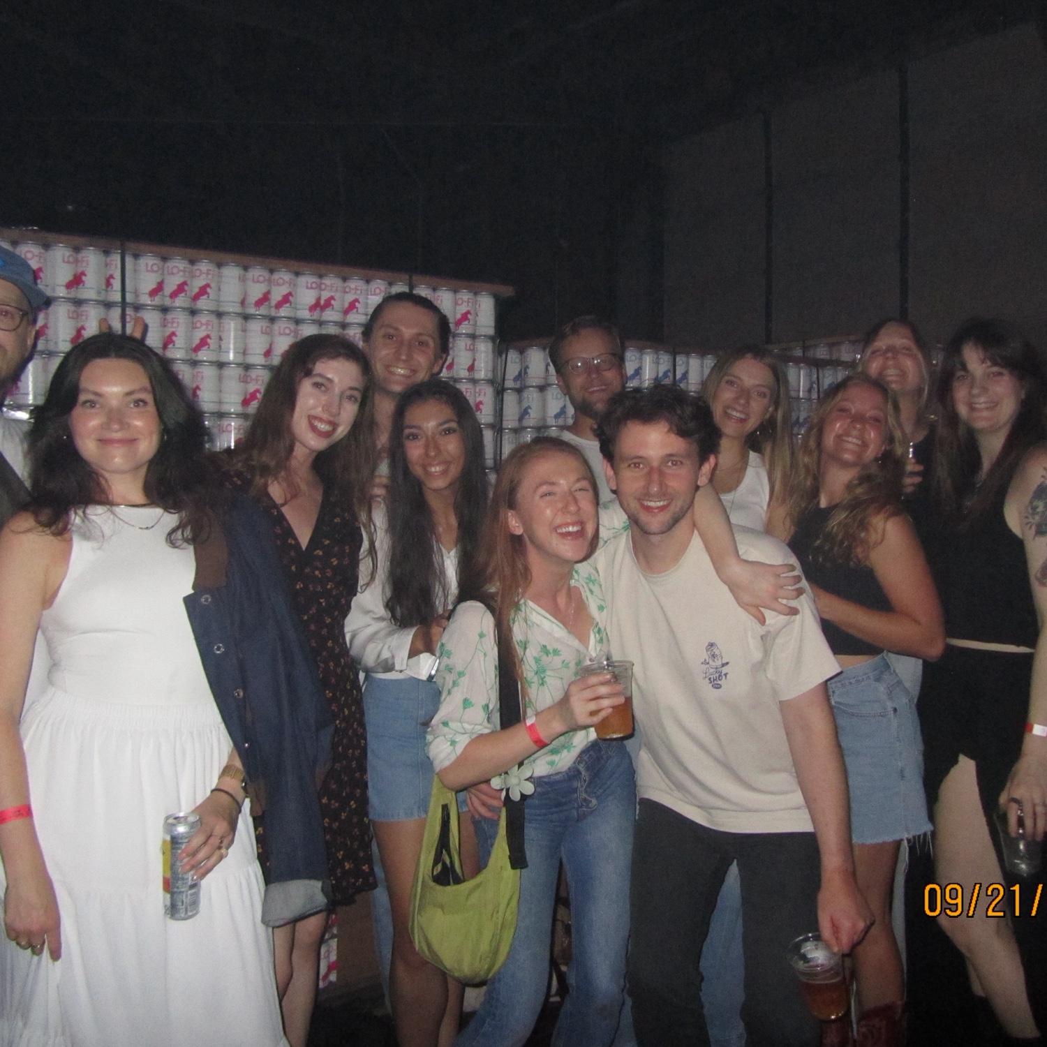 This picture was taken at my 29th birthday. We saw our favorite local band Brave Baby and danced our butts off. I love seeing Ben and Sarah Schools cheesin' together in this one.