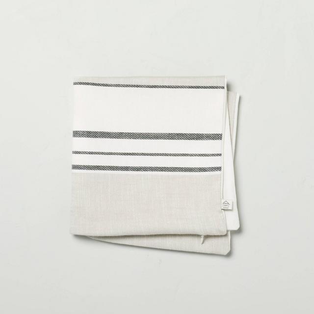 18" x 18" Off-Center Stripes Pillow Cover Taupe - Hearth & Hand™ with Magnolia