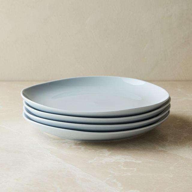 Organic Porcelain Dinner Plate, Chambray, Set of 4