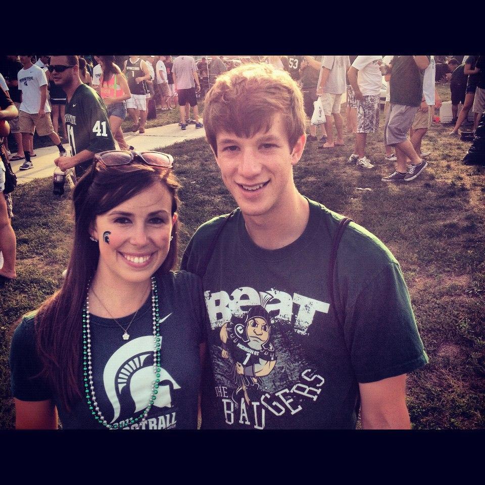 Doing one of our favorite things during undergrad - tailgating before Michigan State football games!