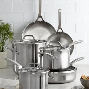 Calphalon Signature Stainless Steel 10 Piece Cookware Set