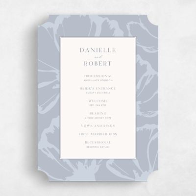 Blue Ticket Wedding Program - Esme