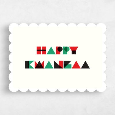 Red Scalloped Holiday Card - Radner