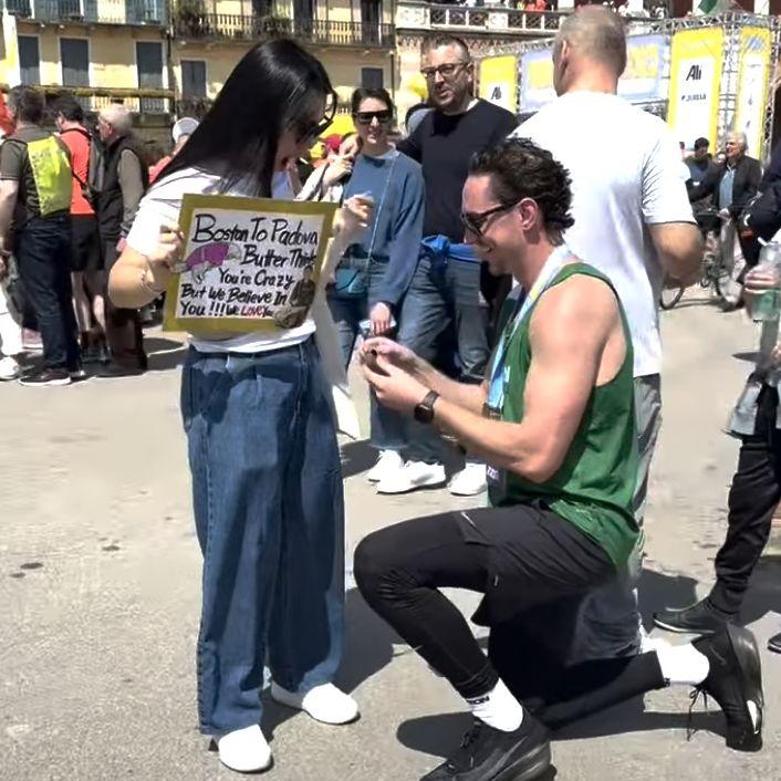 He ran a marathon just to ask me a question. Of course I said yes!!!