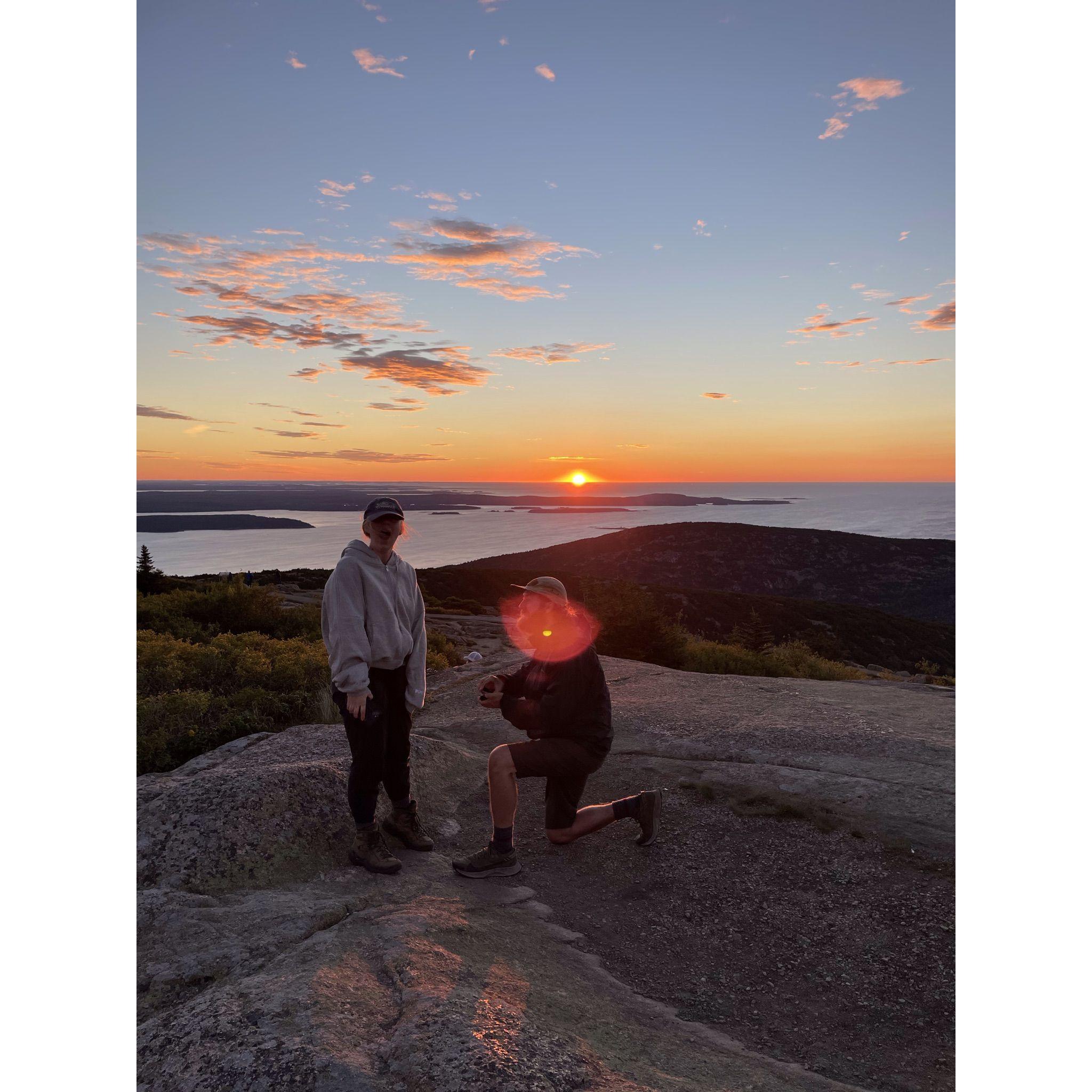 The Proposal - Sunrise Hike up Mt Cadillac, Acadia, Maine - 9.16.22