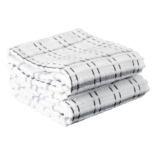John Ritzenthaler Co. Royale Check Kitchen Towels , Graphite