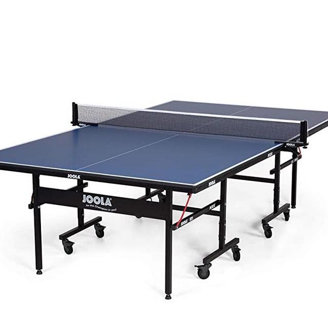 JOOLA Inside - Professional MDF Indoor Table Tennis Table with Quick Clamp Ping Pong Net and Post Set - 10 Minute Easy Assembly