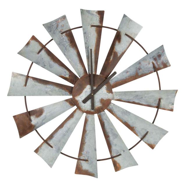 Kate and Laurel 31.5-Inch Millbrook Windmill Wall Clock