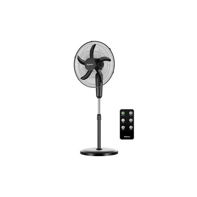 Holmes 18" Digital Oscillating 3 Speed Stand Fan with Remote Control Black