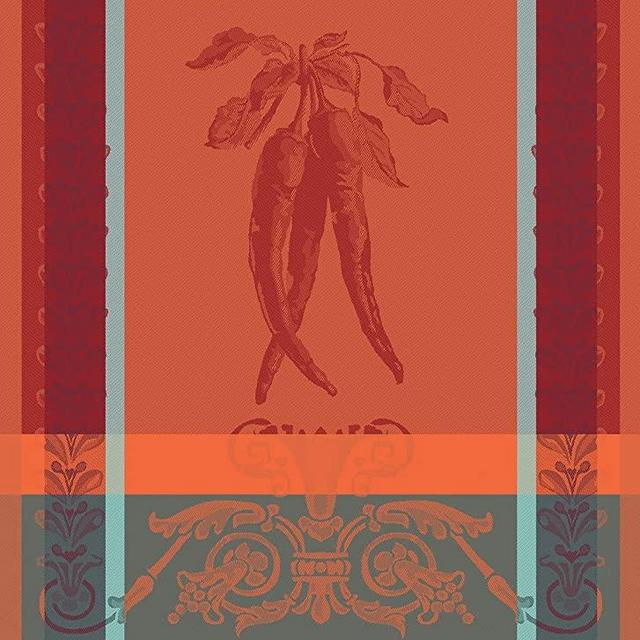 Garnier Thiebaut 33232 Piment D'Espelette Epices Kitchen Towel, 22" x 30", Multiple
