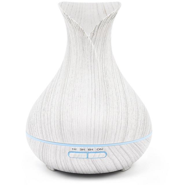 ASAKUKI 400ML Premium Essential Oil Diffuser, Quiet 5-In-1 Humidifier, Natural Home Fragrance Diffuser with 7 LED Color Changing Light and Easy to Clean